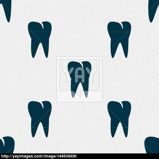 Tooth Icon Seamless Abstract Background With Geometric Shapes