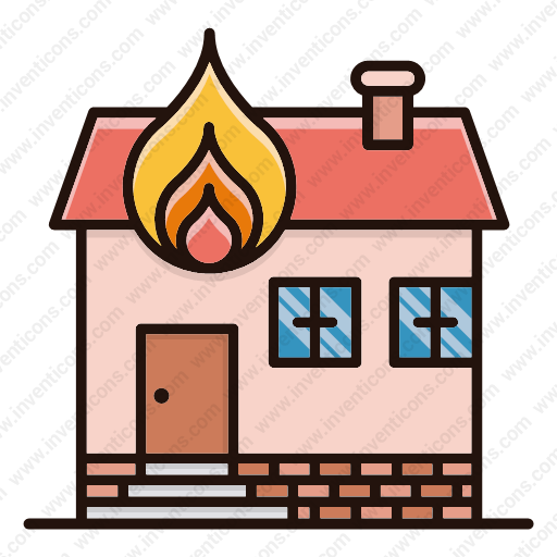 Download House,fire,firefighter Icon Inventicons
