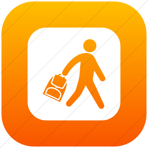 Flat Rounded Square White On Orange Gradient Ocha