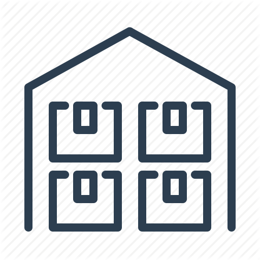 Building, Cargo, Crates, Depot, Garage, Storage, Warehouse Icon