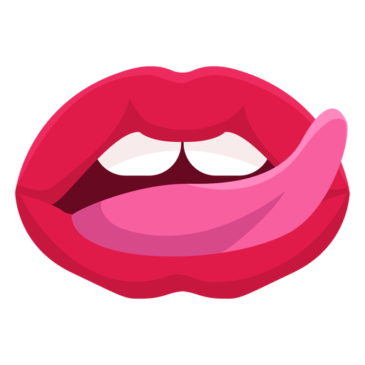 Lip Licking Mouth Icon