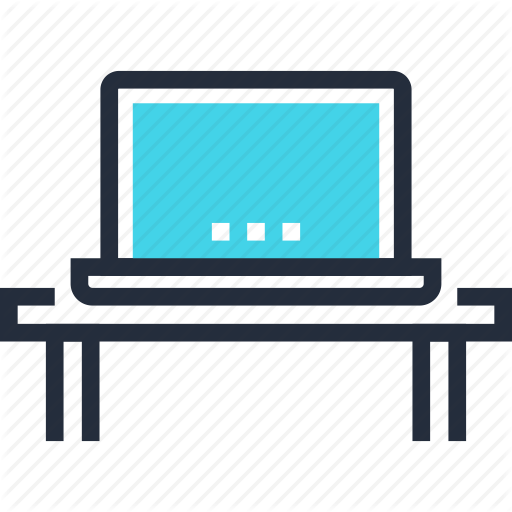 Computer, Desk, Laptop, Office, Table, Work, Workplace Icon