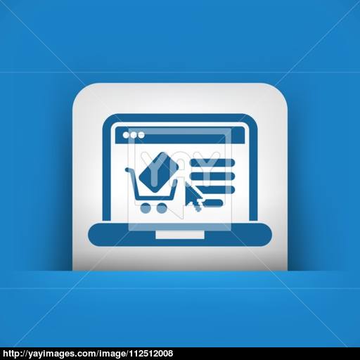 E Commerce Website Icon Vector