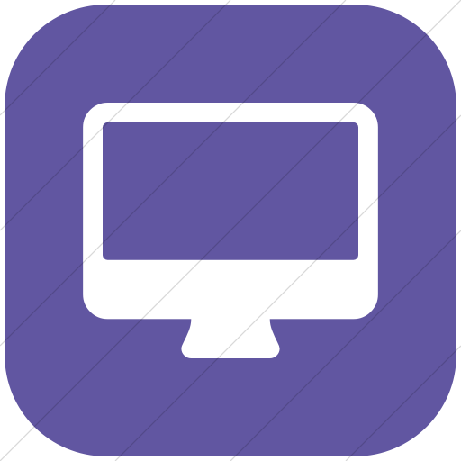 Flat Rounded Square White On Purple Bootstrap Font