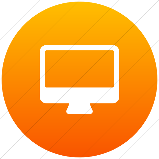 Flat Circle White On Orange Gradient Bootstrap Font