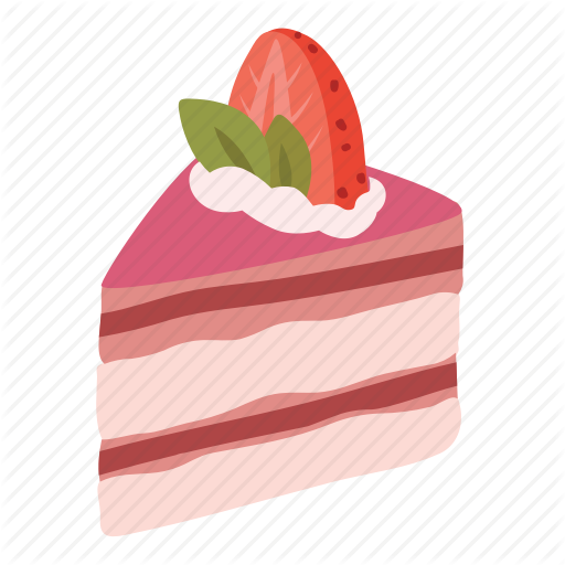 Cake, Dessert, Food, Pink, Slice, Strawberry, Sweet Icon