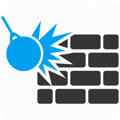 Break, Bulldozer, Demolition, Destroy, Destruction, Remove, Wall Icon