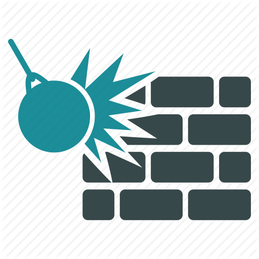 Break, Crash, Damage, Destroy, Destruction, Remove, Wall Icon