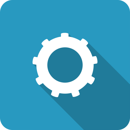 Blue, Gear, Settings, Cog, Shadow, Menu, Details Icon