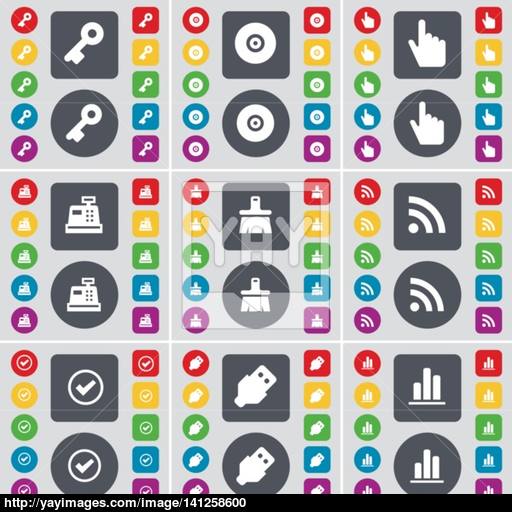 Key, Disk, Hand, Cash Register, Brush, Rss, Tick, Usb, Diagram