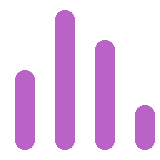 Rating, Graph, Curve, Diagram, Bars Icon Free Of Bold Purple Free