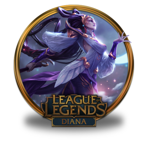 Diana Lunar Goddess Icon League Of Legends Gold Border Iconset