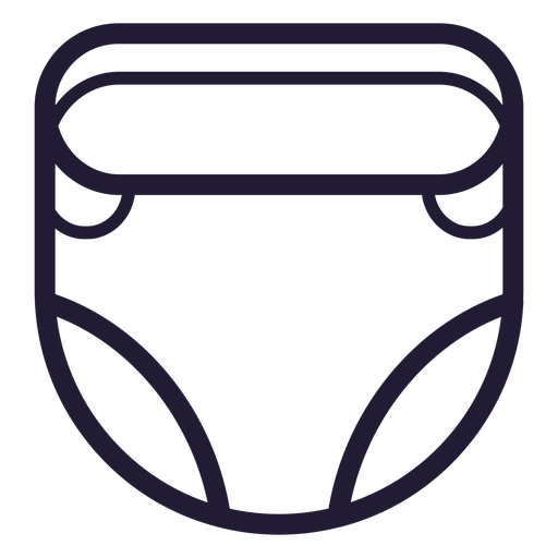 Baby Diaper Stroke Icon