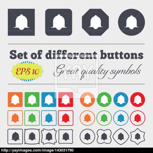 Alarm Bell Sign Icon Wake Up Alarm Symbol Speech Bubbles