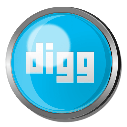 Digg Round Metal Button