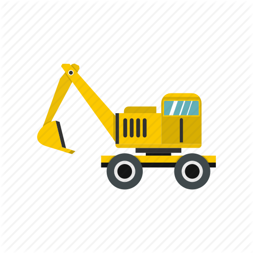 Digger, Equipment, Excavator, Heavy, Machine, Mover, Work Icon
