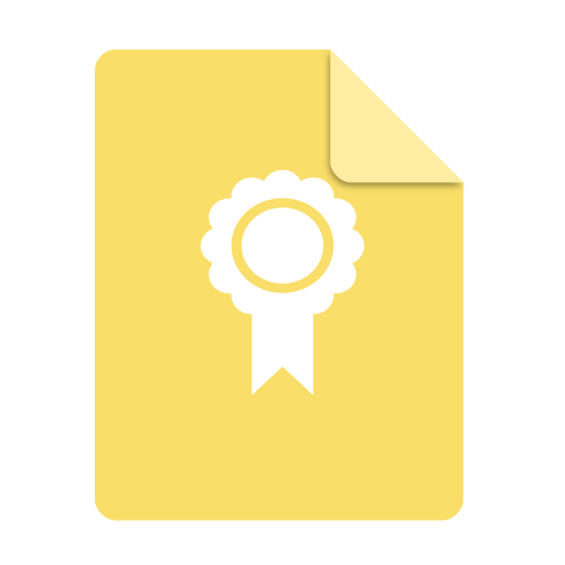 Application, Certificate Icon Free Of Super Flat Remix Mimetypes