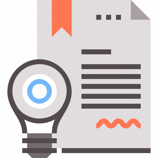 Certificate, Digital, Invention, Solution Icon