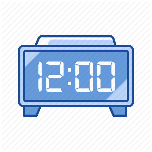 Clock, Date, Digital Alarm Clock, Watch Icon