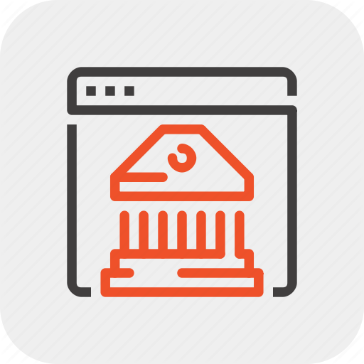 Bank, Banking, Digital, Finance, Internet, Online, Wire Icon