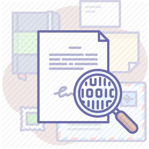 Digital, Document, Signature Icon