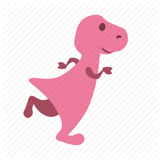 Dino, Dinosaur, Girl, Jogging, Running Icon