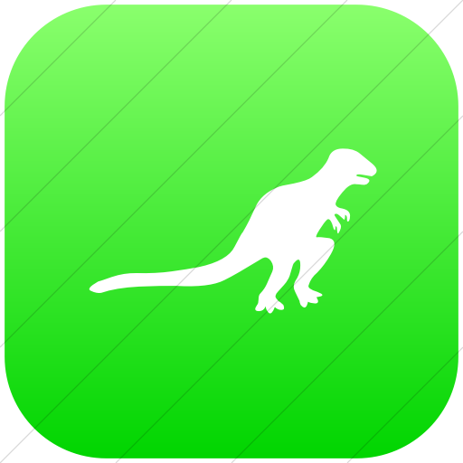 Flat Rounded Square White On Ios Neon Green Gradient