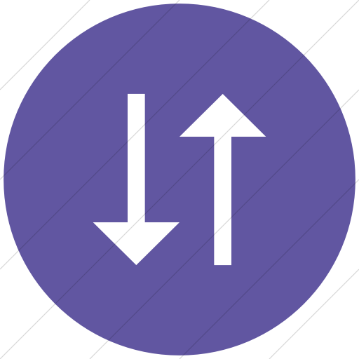 Flat Circle White On Purple Classic Arrows Two