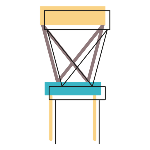 Cross Back Chair Icon