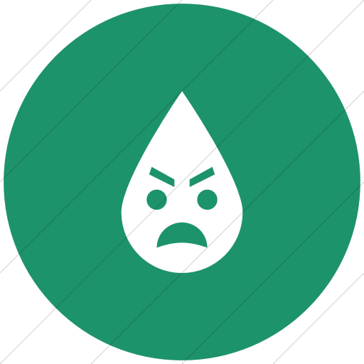 Flat Circle White On Aqua Iconathon Dirty Water Icon