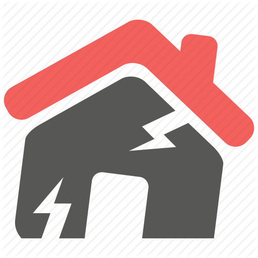 Earthquake Vector Black And White Broken House Huge Freebie