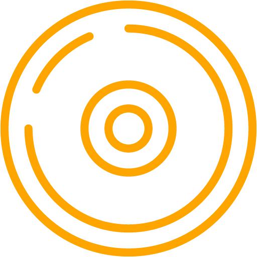 Orange Compact Disc Icon