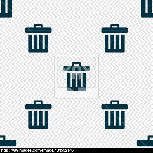 Recycle Bn Sign Seamless Pattern With Geometric Texture