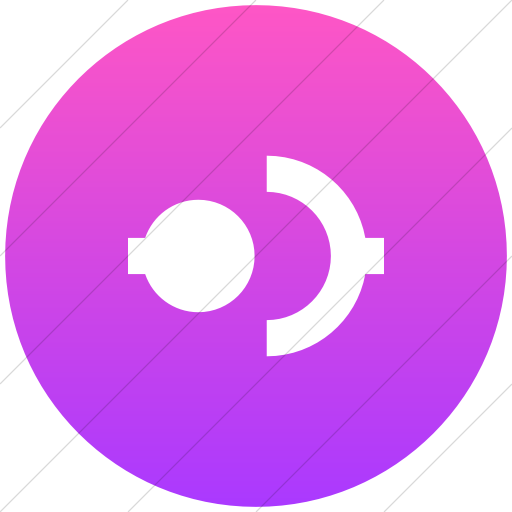 Flat Circle White On Ios Pink Gradient Raphael