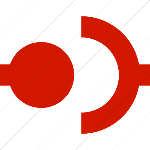 Simple Red Raphael Disconnect Icon