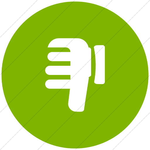 Flat Circle White On Green Broccolidry Dislike Icon