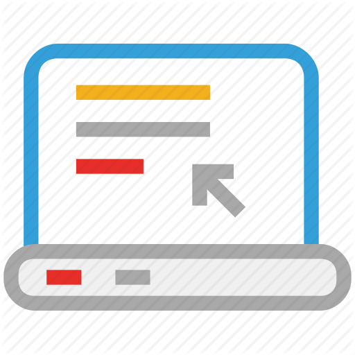 Laptop, Web Display, Webpage Displaying, Website Icon
