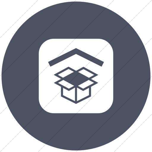 Flat Circle White On Blue Gray Ocha Humanitarians