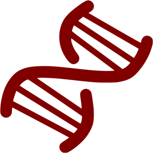 Maroon Dna Helix Icon