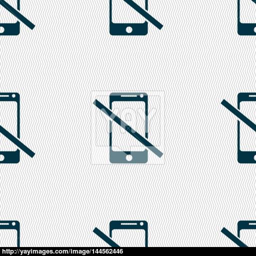 Do Not Call Smartphone Signs Icon Support Symbol Seamless