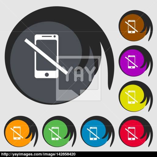 Do Not Call Smartphone Signs Icon Support Symbol Symbols