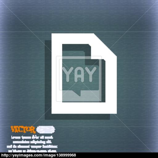 Text Document Icon Symbol On The Blue Green Abstract