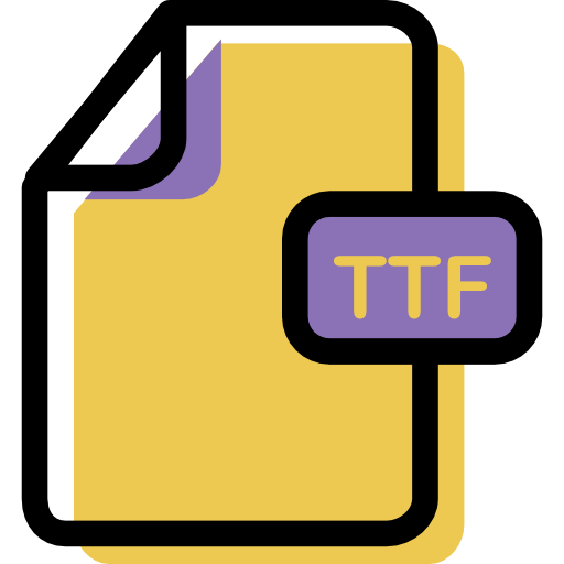 Ttf, File, Document Icon