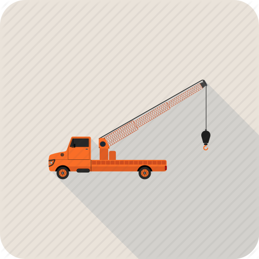 Crane, Dodge, Movement, Truck, With Icon
