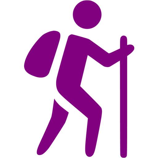 Purple Trekking Icon