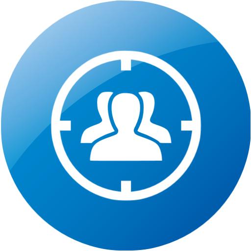 Web Blue Target Audience Icon