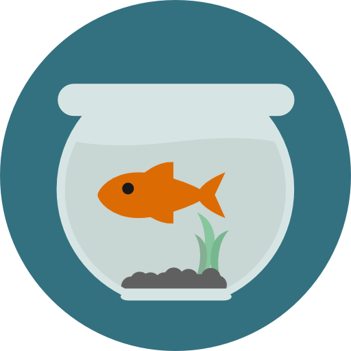 Pet, Animals, Sea Life, Fish Bowl Icon