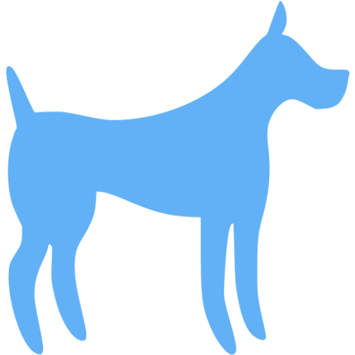 Tropical Blue Dog Icon