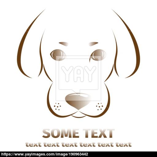 Dog On White Background Symbol Icon Logo Design Vector