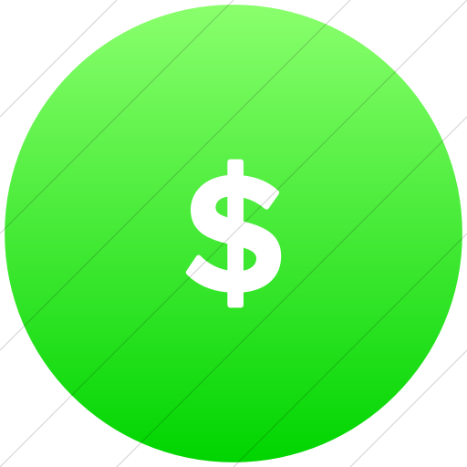 Flat Circle White On Ios Neon Green Gradient Foundation